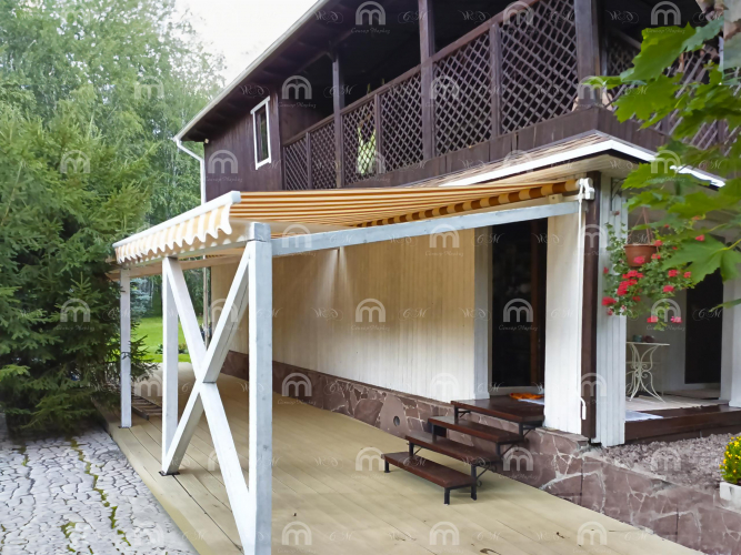 Маркиза выдвижная - кассетная, открытый тип